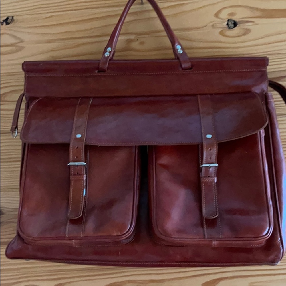 Leather briefcase/ travel bag